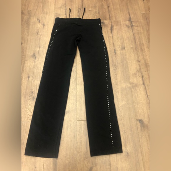 BCBG MAXAZRIA WOMEN SWEATPANTS WITH SPARKLY RHINESTONES AND LACED SIDES - Picture 3 of 8